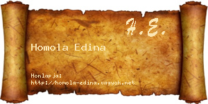 Homola Edina névjegykártya